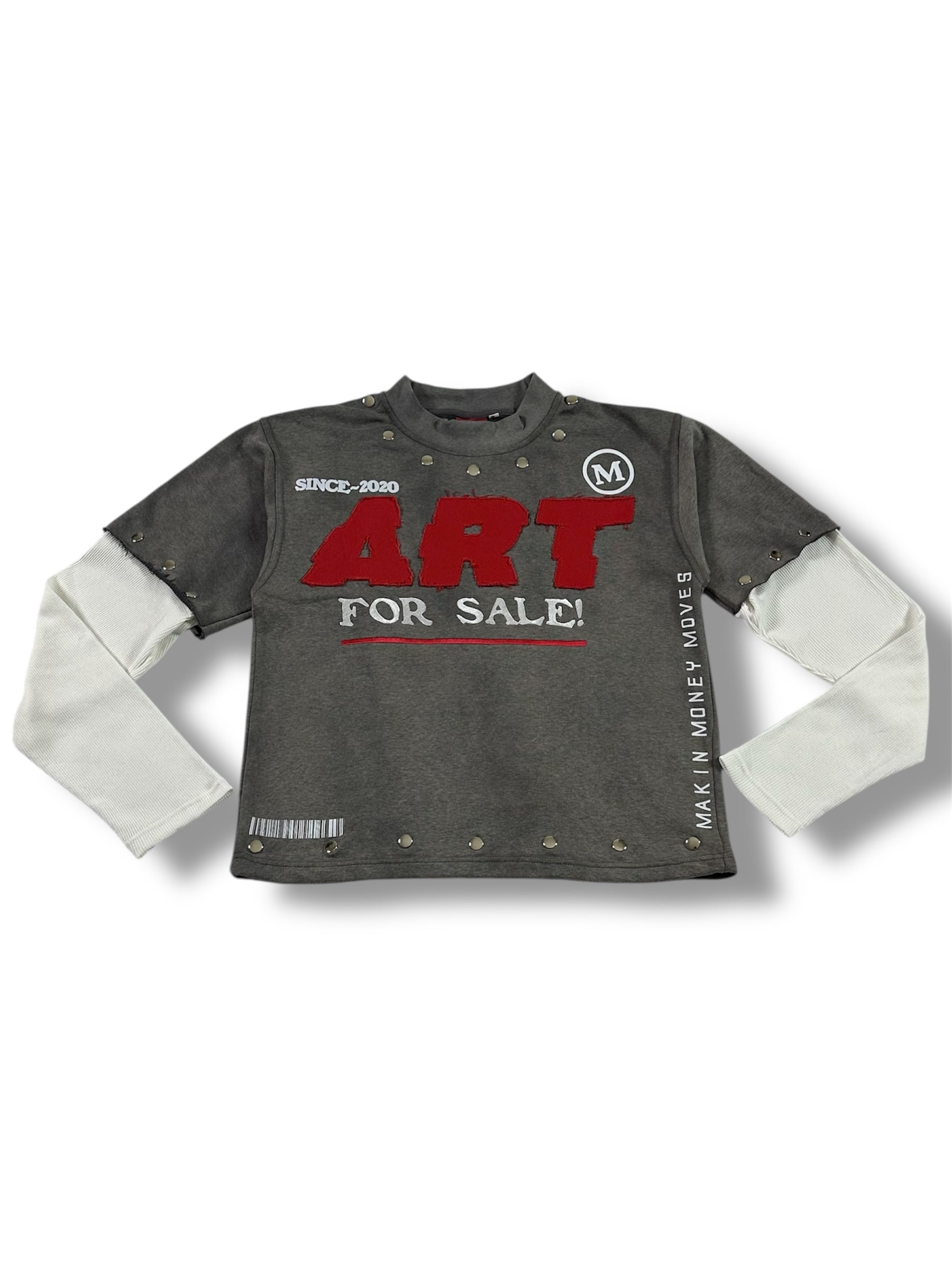 (PRE-ORDER) Mx3 x D.D. - ‘ART FOR SALE’ SHIRT (WOLF GREY)