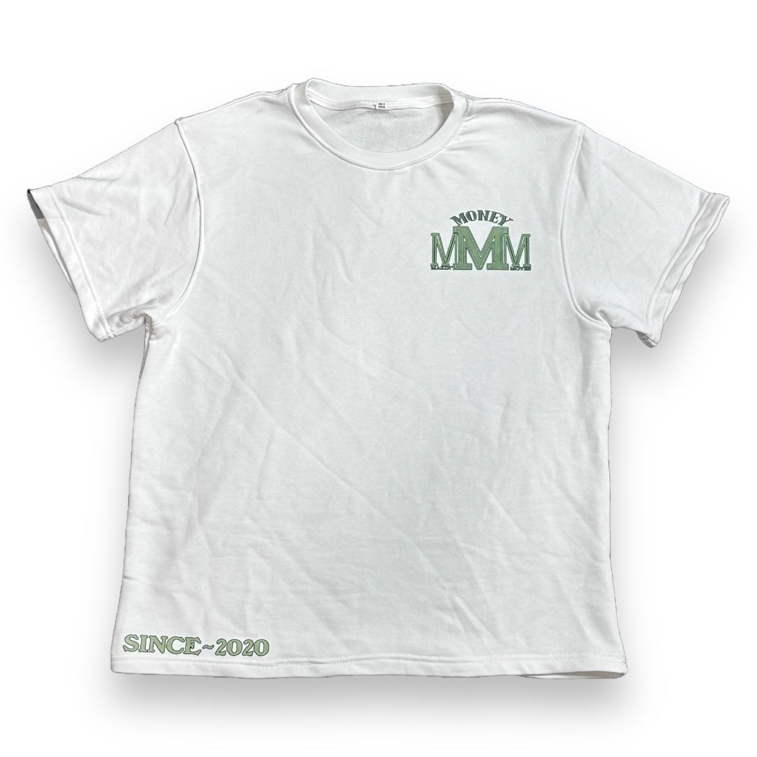 TRIPLE M - Oversized Cropped Minimalist T-Shirt (OIL GREEN)