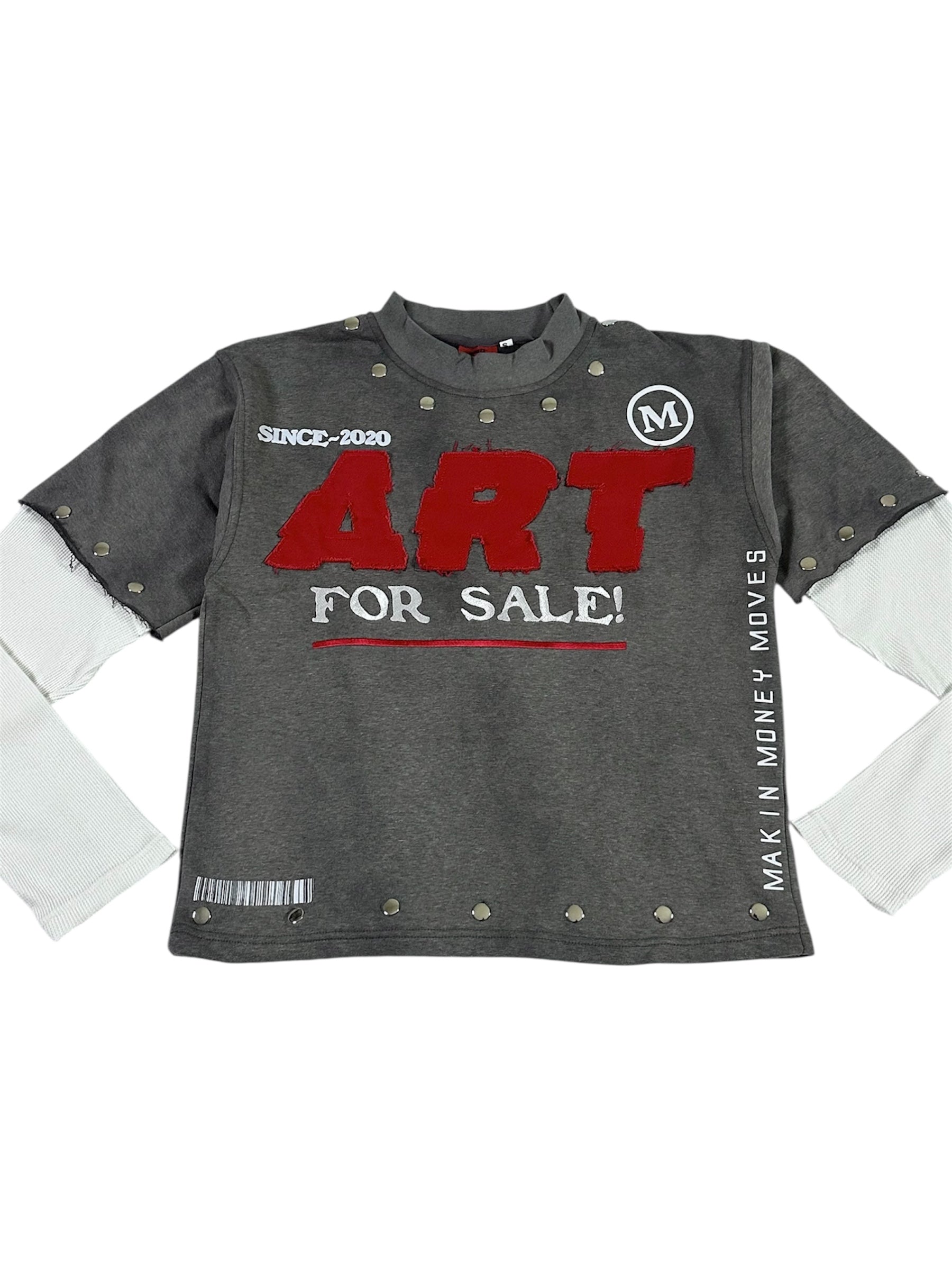 (PRE-ORDER) Mx3 x D.D. - ‘ART FOR SALE’ SHIRT (WOLF GREY)