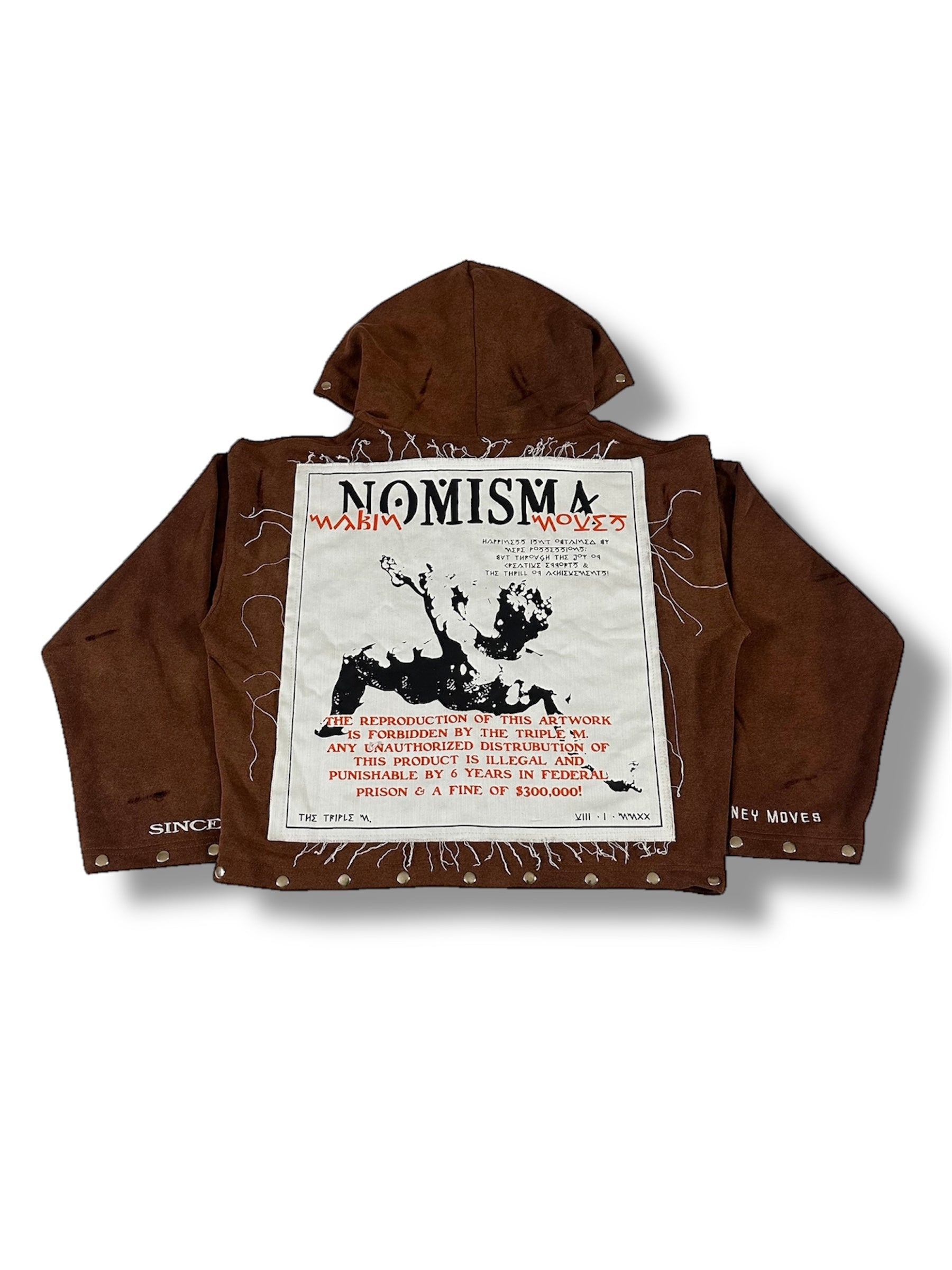 Mx3 x D.D. - ‘ART FOR SALE’ HOODIE (FALL BROWN)