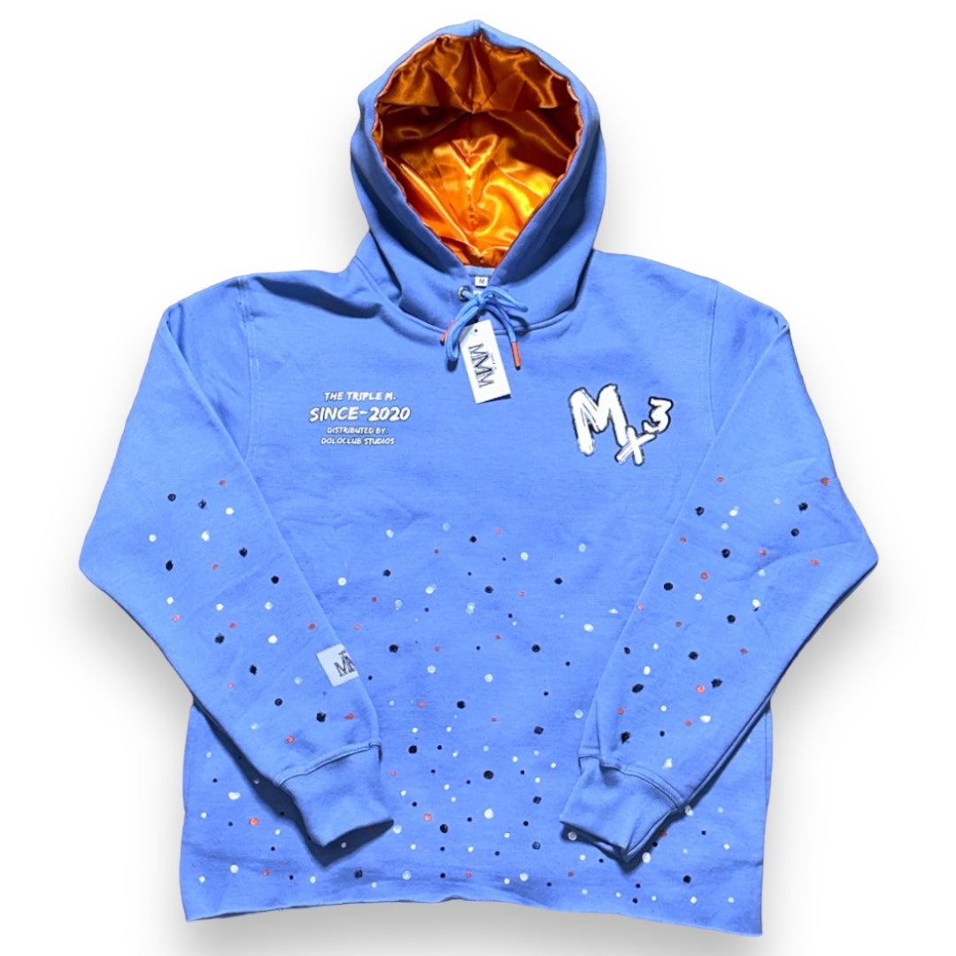 Mx3 - “ICE MONEY BLUE” Satin-Flared Sweatsuit (Fire Orange) – The 