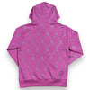 TRIPLE M - “Royal Pink” Rhinestone Monogram Hoodie (SILVER)