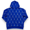 TRIPLE M - “Royal Blue” Rhinestone Monogram Hoodie (SILVER)